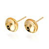 Brass Earring Settings KK-T077-18G-03-1