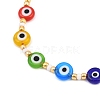 Adjustable Handmade Evil Eye Lampwork Beads Braided Bead Bracelets for Men Women BJEW-JB12485-02-3