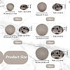 50Pcs 5 Styles 3-Hole Brass Buttons BUTT-OC0001-47B-2