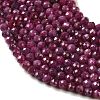 Natural Ruby Beads Strands G-K424-A01-4mm-4
