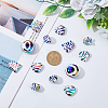40Pcs 4 Style UV Plating Opaque Acrylic Beads SACR-DC0001-07-4