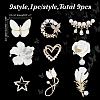 9Pcs 9 Styles Alloy Rhinestone Brooches for Backpack Clothes JEWB-AR0001-19-2