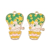 Animal Forest Theme Zinc Alloy Enamel Pendants FIND-Z065-01G-1