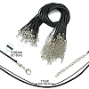 36Pcs Black Waxed Cord Necklace Making NCOR-FS0001-05P-4