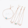 Adjustable Brass Bolo Bracelets BJEW-L618-02RG-1