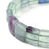 Natural Fluorite Gemstone Stretch Bracelets BJEW-F406-B06-6