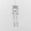 Tibetan Style Alloy Human Body Skeleton For DIY Toy Doll Makings X-TIBE-39548-AS-RS-2