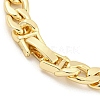 Brass Micro Pave Clear Cubic Zirconia Oval Link Chain Bracelets for Women BJEW-R315-01A-G-3