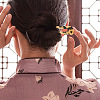 12Pcs 12 Colors Acrylic Hair Forks AJEW-GO0001-58-7