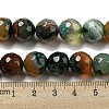 Faceted Natural Banded Agate Beads Strands G-F447-12mm-O03-5
