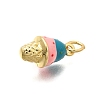 Brass Enamel Pendants KK-C087-12G-2