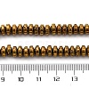 Electroplated Natural Lava Rock Beads Strands G-A256-E01-01F-4
