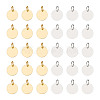 ARRICRAFT 100Pcs 2 Colors Brass Stamping Blank Tag Charms KK-AR0002-51-1