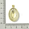 Real 18K Gold Plated Brass Micro Pave Clear Cubic Zirconia Pendants KK-H472-34G-01-3