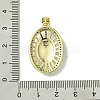 Real 18K Gold Plated Brass Micro Pave Clear Cubic Zirconia Pendants KK-H472-34G-01-3