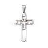 304 Stainless Steel Pendants STAS-P421-06P-1