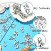 100Pcs 10 Styles Tibetan Style Alloy Pendants TIBEP-CJ0001-52-3