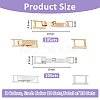 20Pcs 2 Colors Eco-Friendly Brass Watch Band Clasps KK-FH0007-67-2