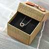 304 Stainless Steel Crystal Rhinestone Pendant Cable Chain Necklaces for Women NJEW-C062-01G-G-3