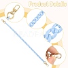 3Pcs 3 Colors Opaque Acrylic Curb Chains Bag Decorative Chains HJEW-FS00091-03-2