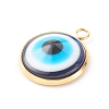 Resin Evil Eye Pendants PALLOY-JF00774-01-3