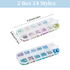2 Bags 2 Colors 12 Grid Nail Art PET & ABS Sequins/Paillette MRMJ-SP0001-32-2