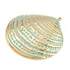 304 Stainless Steel Enamel Pendants STAS-G398-25G-01-2