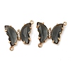 Brass Pave Faceted Glass Connector Charms FIND-Z020-04V-1