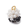 Glass Seed Beaded Sheep Charms PALLOY-MZ00545-4