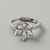Adjustable Brass Ring Findings KK-WH0062-40P-2