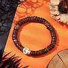 Coconut Disc Beaded Stretch Bracelets BJEW-JB10465-02-2