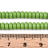 Opaque Spray Painted Glass Beads GLAA-ZX008-4mm-18B-4