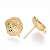 Brass Stud Earring Findings KK-T038-263G-1