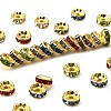 Brass Rhinestone Spacer Beads RB-A014-Z8mm-G-1