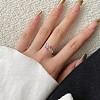 Rhodium Plated 925 Sterling Silver Open Finger Rings RJEW-A019-51P-2