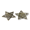 Iron Filigree Pendants IFIN-WH0071-10AB-2