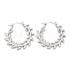 Non-Tarnish 304 Stainless Steel Hoop Earrings for Women STAS-D084-21P-1