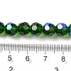 Electroplate Transparent Glass Beads Strands EGLA-A035-T8mm-L10-4