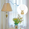 Glass Crystal Lamp Finials with Iron Finish Base FIND-WH0148-176C-6
