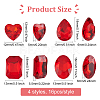 64Pcs 4 Style Glass Rhinestone Cabochons RGLA-FG0001-11B-2