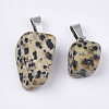 Natural Dalmatian Jasper Pendants G-Q996-08-2
