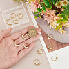 12Pcs 3 Style Brass Hoop Earring Findings KK-BC0012-37-3