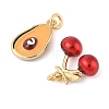 Rack Plating Brass Enamel Pendants KK-G507-04B-G-2