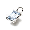 Brass Glass Charms KK-V011-36P-B-2