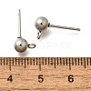 201 Stainless Steel Stud Earring Findings STAS-R156-01P-04-2