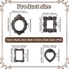 32Pcs 8 Styles Gothic Dark Style Resin Photo Frame AJEW-GA0007-97-2