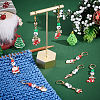 Christmas Theme Alloy Enamel with Rhinestone Pendant Stitch Markers HJEW-AB00351-5