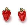 Brass Enamel Charms X-KK-B028-13G-1