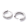 Tarnish Resistant 304 Stainless Steel Huggie Hoop Earrings EJEW-O099-11P-3