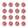 Golden Plated Alloy Enamel Charms ENAM-S118-08J-2